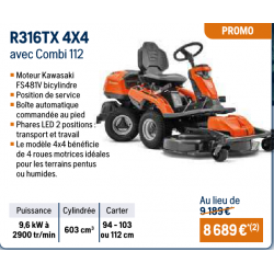 Autoportée RIDER R316TX 4X4...